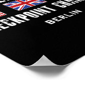 チェックポイントチャーリー冷戦ベルリン壁東ゲルマ ポスター (角)