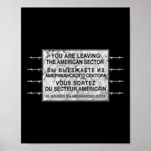 チェックポイントチャーリー冷戦ベルリン壁東ゲルマ ポスター (正面)