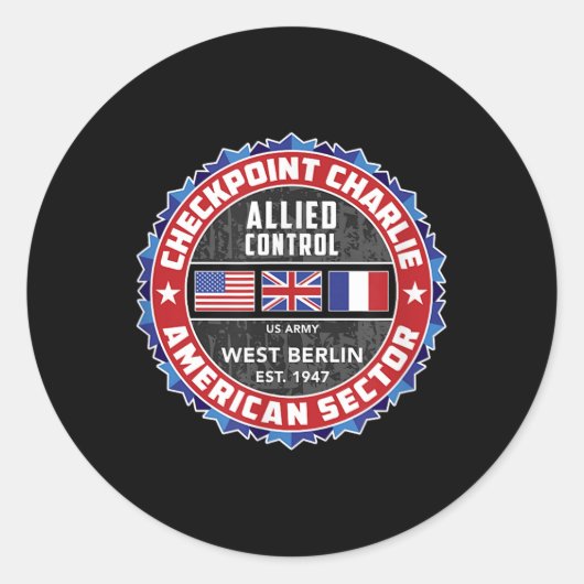 チェックポイントチャーリー冷戦ベルリン壁東ゲルマ ラウンドシール (正面)