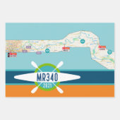 チェックポイント付きmr340マップ2021パドルストップ3 ラッピングペーパーシート (正面2)