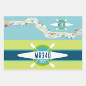 チェックポイント付きmr340マップ2021パドルストップ3 ラッピングペーパーシート (正面)