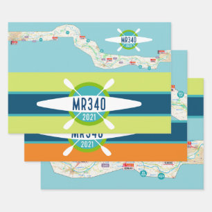 チェックポイント付きmr340マップ2021パドルストップ3 ラッピングペーパーシート