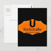 チェックポイントCharlie、Kochstrabe、UBahn、Orange、Blk ポストカード (正面/裏面)