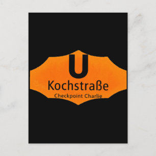 チェックポイントCharlie、Kochstrabe、UBahn、Orange、Blk ポストカード