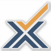 チェックマーク レター X モノグラム シール (正面)