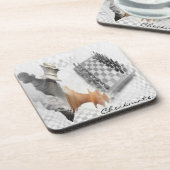 チェックメイトのコルクコースター コースター (左側)