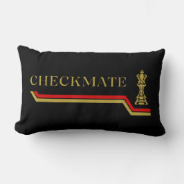 チェックメイトのチェス選手の引用文赤金ゴールド ランバークッション