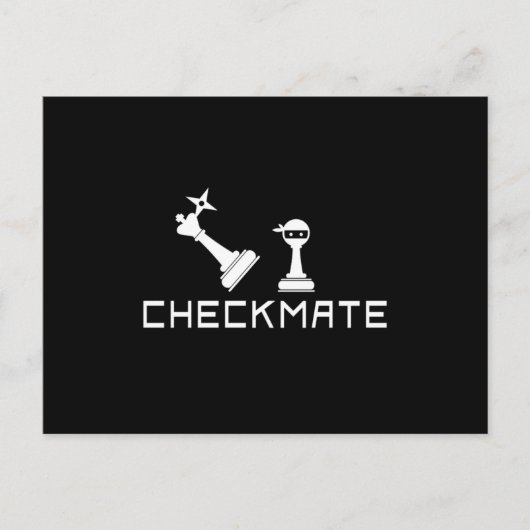 チェックメイトチェス盤プレーヤーのゲーム戦略ギフト ポストカード (正面)