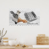 チェックメイトプリント ポスター (キッチン)