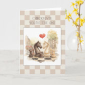 チェックメイト　あなたが運命の人　ロマンチックチェス ラブカード カード (黄色い花)