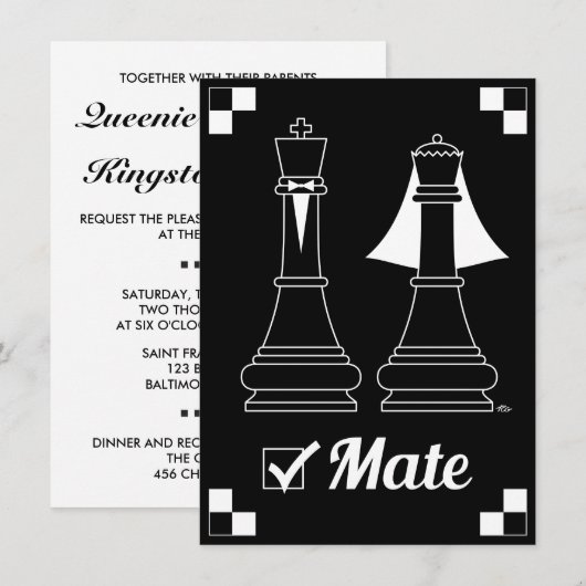 チェックメイト 招待状 (正面/裏面)