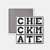 チェックメイト、決着のチェスの手 マグネット (正面/裏面)