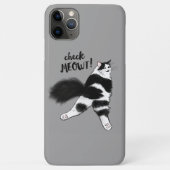 チェックメウおもしろいト – 白黒猫スプルート Case-Mate iPhoneケース (裏面)