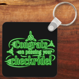 チェックライドを通過するおめでとう! keychain キーホルダー