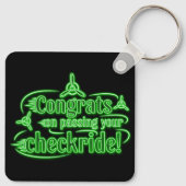 チェックライドを通過するおめでとう! keychain キーホルダー (裏面)