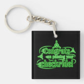 チェックライドを通過するおめでとう! keychain キーホルダー (正面)