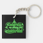 チェックライドを通過するおめでとう! keychain キーホルダー (裏面)