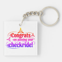 チェックライドを通過するおめでとう! keychain キーホルダー