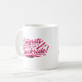 チェックライド合格おめでとう! コーヒーマグカップ (正面左)