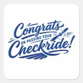 チェックライド合格おめでとう！ スクエアシール (正面)