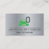 チェックリストと車のアイコン 名刺 (正面)