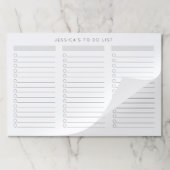 チェックリストのタスク・リストを実行するには ペーパーパッド (折り畳み)