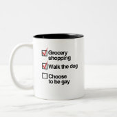 チェックリストの選択ゲイ ツートーンマグカップ (左)