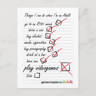 チェックリストの郵便はがき ポストカード