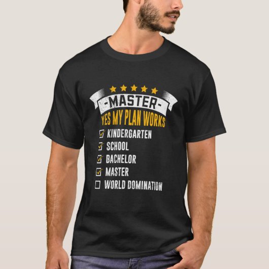チェックリストマイプランのワークマスターズ学位 Tシャツ (正面)