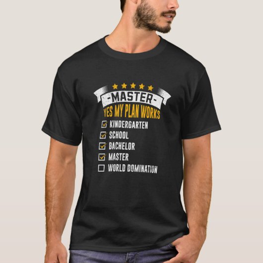 チェックリストマイプランのワークマスターズ学位 Tシャツ (正面)