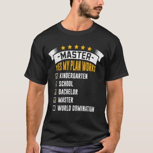 チェックリストマイプランのワークマスターズ学位 Tシャツ (正面)