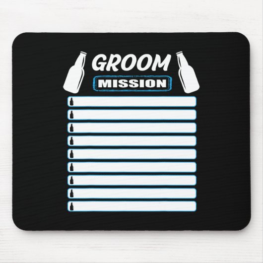 チェックリスト付きの独身パーティー用衣装 - 男性のための独身パーティー - ブラック マウスパッド (正面)