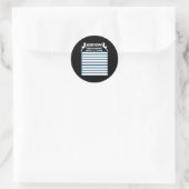 チェックリスト付きの独身パーティー - 花婿のためのタスク ラウンドシール (バッグ)