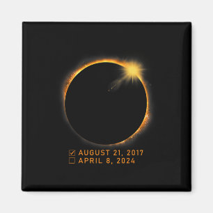 チェックリスト太陽のトータル日食2024年4月8日日食 マグネット