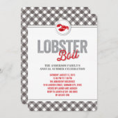 チェックロブスターBoil Annual Summerパーティー招待状 招待状 (正面/裏面)