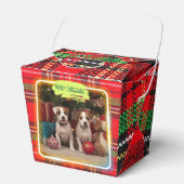 チェック柄がかわいいジャックラッセルテリアの子犬たちとクリスマス♡ フェイバーボックス (正面)