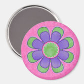 チェック柄と水玉模様 マグネット (正面/裏面)