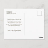 チェック柄のガチョウのベビーシャワーお礼ポストカード ポストカード (裏面)