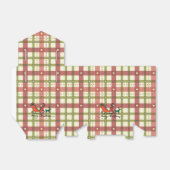 チェック柄のクリスマステントのギフトボックス フェイバーボックス (折り畳みなし)