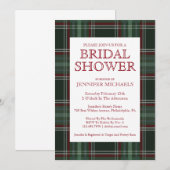 チェック柄のブライズシャワー 招待状 (正面/裏面)