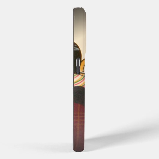 チェック柄のマサイ一家の肖像画 Case-Mate iPhoneケース (裏面 / 右)