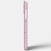 チェック柄のローズピンク Case-Mate iPhoneケース (裏面 / 左)
