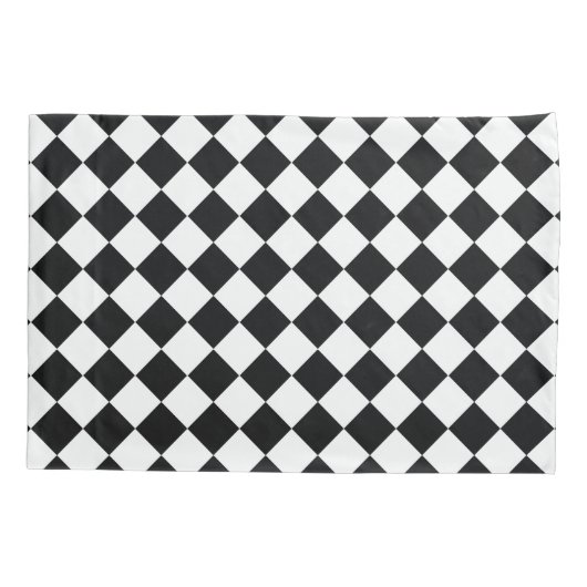 チェック柄の旗 枕カバー (裏面)