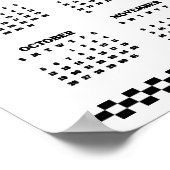 チェック柄の旗 2025 カレンダーポスター ポスター (角)