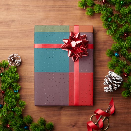 チェック柄の装飾 ラッピングペーパー (クリスマスギフト)