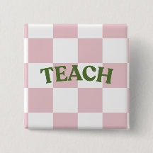 チェック柄の「Teach」ボタン