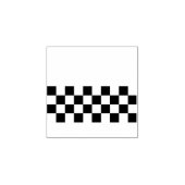 チェック柄イエローキャブ ラバースタンプ (インプリント)