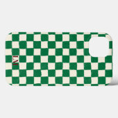 チェック柄グリーンのカスタムフォンケース Case-Mate iPhoneケース (裏面 (横))