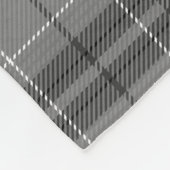 チェック柄グレー家族写真コラージュ オーダーメイド フリースブランケット (角)