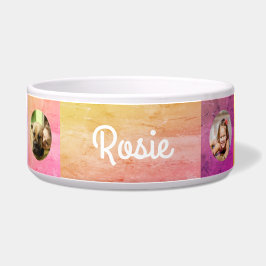 チェック柄セラミック犬用食器 - HAMbWG ボウル